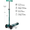 image:imageMicro Kickboard  Maxi Deluxe Eco Kids Scooter for Ages 512  Children up to 110 lbs  3 Wheel LeantoSteer Design  Adjustable T Bar  Smooth Ride PU Wheels  Recycled Materials  Swiss DesignDark Green