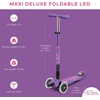 image:imageMicro Kickboard  Maxi Foldable LED Kids Scooter for Ages 512  Children up to 110 lbs  3 Wheel LeantoSteer Design  Adjustable T Bar  Smooth Ride Motion Activated PU LED Wheels  Swiss DesignPurple