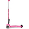 image:imageMicro Kickboard  Maxi Foldable LED Kids Scooter for Ages 512  Children up to 110 lbs  3 Wheel LeantoSteer Design  Adjustable T Bar  Smooth Ride Motion Activated PU LED Wheels  Swiss DesignShocking Pink