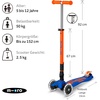 image:imageMicro Kickboard  Maxi Foldable LED Kids Scooter for Ages 512  Children up to 110 lbs  3 Wheel LeantoSteer Design  Adjustable T Bar  Smooth Ride Motion Activated PU LED Wheels  Swiss DesignNeon Blaze Orange