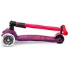 image:imageMicro Kickboard  Maxi Foldable LED Kids Scooter for Ages 512  Children up to 110 lbs  3 Wheel LeantoSteer Design  Adjustable T Bar  Smooth Ride Motion Activated PU LED Wheels  Swiss DesignNeon Ultra PinkPurple