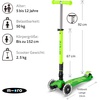 image:imageMicro Kickboard  Maxi Foldable LED Kids Scooter for Ages 512  Children up to 110 lbs  3 Wheel LeantoSteer Design  Adjustable T Bar  Smooth Ride Motion Activated PU LED Wheels  Swiss DesignNeon Parrot Green