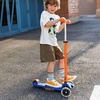 image:imageMicro Kickboard  Maxi Foldable LED Kids Scooter for Ages 512  Children up to 110 lbs  3 Wheel LeantoSteer Design  Adjustable T Bar  Smooth Ride Motion Activated PU LED Wheels  Swiss DesignNeon Blaze Orange