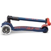image:imageMicro Kickboard  Maxi Foldable LED Kids Scooter for Ages 512  Children up to 110 lbs  3 Wheel LeantoSteer Design  Adjustable T Bar  Smooth Ride Motion Activated PU LED Wheels  Swiss DesignNavy BlueRed