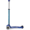 image:imageMicro Kickboard  Maxi LED Kids Scooter for Ages 512  Children up to 110 lbs  3 Wheel LeantoSteer Design  Adjustable T Bar  Smooth Ride Motion Activated PU LED Wheels  Swiss DesignBlueWhite