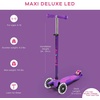 image:imageMicro Kickboard  Maxi LED Kids Scooter for Ages 512  Children up to 110 lbs  3 Wheel LeantoSteer Design  Adjustable T Bar  Smooth Ride Motion Activated PU LED Wheels  Swiss DesignPurple
