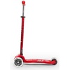 image:imageMicro Kickboard  Maxi LED Kids Scooter for Ages 512  Children up to 110 lbs  3 Wheel LeantoSteer Design  Adjustable T Bar  Smooth Ride Motion Activated PU LED Wheels  Swiss DesignRed