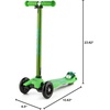 image:imageMicro Kickboard  Maxi Scooter for Ages 512  Children up to 110 lbs  3 Wheel LeantoSteer Design  Adjustable T Bar  Smooth Ride PU Wheels  Swiss DesignGreen