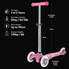 image:imageMicro Kickboard  Mini Deluxe Glitter LED Kids Scooter for Ages 25  Children up to 110 lbs  3 Wheel LeantoSteer Design  Adjustable T Bar  MotionActivated PU LED Wheels  Swiss DesignGlitter Pink