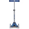 image:imageMicro Kickboard  Mini Deluxe Glitter LED Kids Scooter for Ages 25  Children up to 110 lbs  3 Wheel LeantoSteer Design  Adjustable T Bar  MotionActivated PU LED Wheels  Swiss DesignGlitter Navy