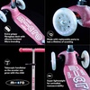 image:imageMicro Kickboard  Mini Deluxe Glitter LED Kids Scooter for Ages 25  Children up to 110 lbs  3 Wheel LeantoSteer Design  Adjustable T Bar  MotionActivated PU LED Wheels  Swiss DesignGlitter Pink
