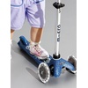 image:imageMicro Kickboard  Mini Deluxe Glitter LED Kids Scooter for Ages 25  Children up to 110 lbs  3 Wheel LeantoSteer Design  Adjustable T Bar  MotionActivated PU LED Wheels  Swiss DesignGlitter Navy