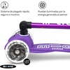 image:imageMicro Kickboard  Mini Foldable LED Kids Scooter for Ages 25  Children up to 110 lbs  3 Wheel LeantoSteer Design  Adjustable T Bar  Smooth Ride MotionActivated PU LED Wheels  Swiss DesignPurple LED Wheels