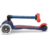 image:imageMicro Kickboard  Mini Foldable LED Kids Scooter for Ages 25  Children up to 110 lbs  3 Wheel LeantoSteer Design  Adjustable T Bar  Smooth Ride MotionActivated PU LED Wheels  Swiss DesignNavy Blue