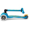 image:imageMicro Kickboard  Mini Foldable LED Kids Scooter for Ages 25  Children up to 110 lbs  3 Wheel LeantoSteer Design  Adjustable T Bar  Smooth Ride MotionActivated PU LED Wheels  Swiss DesignOcean Blue