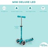 image:imageMicro Kickboard  Mini LED Kids Scooter for Ages 25  Children up to 110 lbs  3 Wheel LeantoSteer Design  Adjustable T Bar  Smooth Ride Motion Activated PU LED Wheels  Swiss DesignAqua