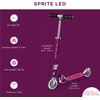 image:imageMicro Kickboard  Sprite Foldable LED Kid amp Teen Scooter for Ages 6  Children up to 220 lbs  2 Wheel  Travel Ready  Adjustable T Bar  Smooth Ride Motion Activated PU LED Wheels  Swiss DesignPurple Stripe
