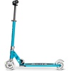 image:imageMicro Kickboard  Sprite Foldable LED Kid amp Teen Scooter for Ages 6  Children up to 220 lbs  2 Wheel  Travel Ready  Adjustable T Bar  Smooth Ride Motion Activated PU LED Wheels  Swiss DesignOcean Blue