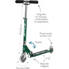 image:imageMicro Kickboard  Sprite Foldable LED Kid amp Teen Scooter for Ages 6  Children up to 220 lbs  2 Wheel  Travel Ready  Adjustable T Bar  Smooth Ride Motion Activated PU LED Wheels  Swiss DesignSapphire Blue
