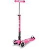 image:imageMicro Kickboard  Maxi Foldable LED Kids Scooter for Ages 512  Children up to 110 lbs  3 Wheel LeantoSteer Design  Adjustable T Bar  Smooth Ride Motion Activated PU LED Wheels  Swiss DesignShocking Pink