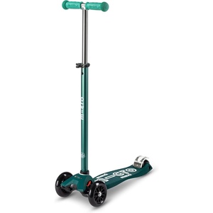 image:imageMicro Kickboard  Maxi Deluxe Eco Kids Scooter for Ages 512  Children up to 110 lbs  3 Wheel LeantoSteer Design  Adjustable T Bar  Smooth Ride PU Wheels  Recycled Materials  Swiss DesignDark Green