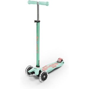 image:imageMicro Kickboard  Maxi LED Kids Scooter for Ages 512  Children up to 110 lbs  3 Wheel LeantoSteer Design  Adjustable T Bar  Smooth Ride Motion Activated PU LED Wheels  Swiss DesignMint