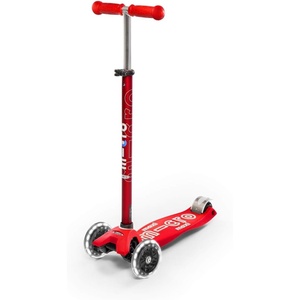 image:imageMicro Kickboard  Maxi LED Kids Scooter for Ages 512  Children up to 110 lbs  3 Wheel LeantoSteer Design  Adjustable T Bar  Smooth Ride Motion Activated PU LED Wheels  Swiss DesignRed