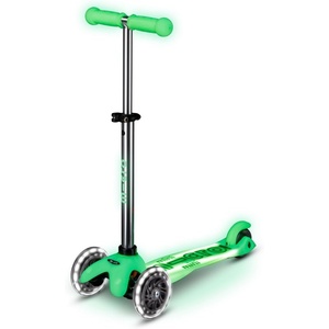image:imageMicro Kickboard  Mini Deluxe Glow Plus LED Scooter  Adjustable Handlebar  LeantoSteer  Lightweight  ThreeWheeled  Kids Ages 25 yrsIcy Lime