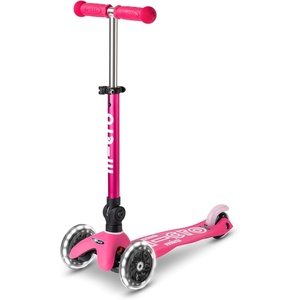 image:imageMicro Kickboard  Mini Foldable LED Kids Scooter for Ages 25  Children up to 110 lbs  3 Wheel LeantoSteer Design  Adjustable T Bar  Smooth Ride MotionActivated PU LED Wheels  Swiss DesignPink LED Wheels