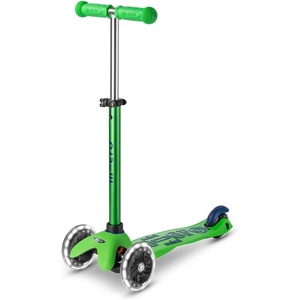 image:imageMicro Kickboard  Mini LED Kids Scooter for Ages 25  Children up to 110 lbs  3 Wheel LeantoSteer Design  Adjustable T Bar  Smooth Ride Motion Activated PU LED Wheels  Swiss DesignGreenBlue