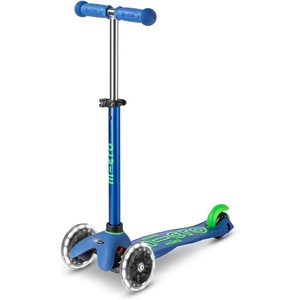image:imageMicro Kickboard  Mini LED Kids Scooter for Ages 25  Children up to 110 lbs  3 Wheel LeantoSteer Design  Adjustable T Bar  Smooth Ride Motion Activated PU LED Wheels  Swiss DesignCrystal Blue