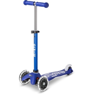 image:imageMicro Kickboard  Mini LED Kids Scooter for Ages 25  Children up to 110 lbs  3 Wheel LeantoSteer Design  Adjustable T Bar  Smooth Ride Motion Activated PU LED Wheels  Swiss DesignBlueWhite