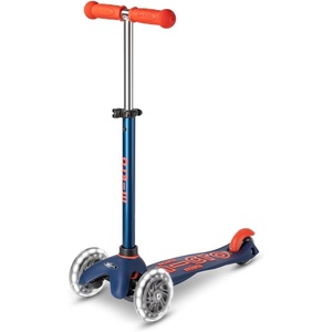 image:imageMicro Kickboard  Mini LED Kids Scooter for Ages 25  Children up to 110 lbs  3 Wheel LeantoSteer Design  Adjustable T Bar  Smooth Ride Motion Activated PU LED Wheels  Swiss DesignNavy