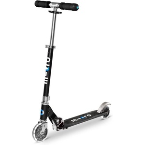image:imageMicro Kickboard  Sprite Foldable LED Kid amp Teen Scooter for Ages 6  Children up to 220 lbs  2 Wheel  Travel Ready  Adjustable T Bar  Smooth Ride Motion Activated PU LED Wheels  Swiss DesignBlack