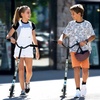 image:imageMicro Kickboard  Speed Deluxe Foldable Scooter for Teens amp Adults  Riders up to 220 lbs  2 Wheel  180 mm PU Wheels  Adjustable ChopperStyle Handlebar  Smooth Quiet Ride  Swiss DesignClay