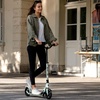 image:imageMicro Kickboard  Speed Deluxe Foldable Scooter for Teens amp Adults  Riders up to 220 lbs  2 Wheel  180 mm PU Wheels  Adjustable ChopperStyle Handlebar  Smooth Quiet Ride  Swiss DesignClay
