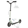 image:imageMicro Kickboard  Speed Deluxe Foldable Scooter for Teens amp Adults  Riders up to 220 lbs  2 Wheel  180 mm PU Wheels  Adjustable ChopperStyle Handlebar  Smooth Quiet Ride  Swiss DesignClay