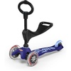 image:imageMicro Kickboard  Mini 3in1 Deluxe Toddler Scooter for Ages 15  RideOn with Removable Parent Push Bar  3 Wheel LeantoSteer Design  Adjustable T Bar  Smooth Ride PU Wheels  Swiss DesignBlue