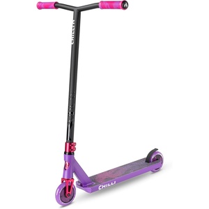 image:imageChilli Critter  Quality Freestyle Extreme Intermediate and Beginner Park Stunt Scooter for Ages 8 110 mm Wheels Spider IHC Compression SystemPurpleOctopus
