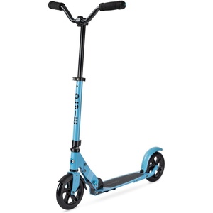 image:imageMicro Kickboard  Speed Deluxe Foldable Scooter for Teens amp Adults  Riders up to 220 lbs  2 Wheel  180 mm PU Wheels  Adjustable ChopperStyle Handlebar  Smooth Quiet Ride  Swiss DesignAlaskan Blue
