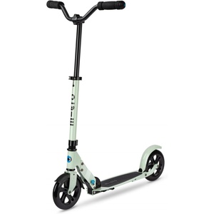 image:imageMicro Kickboard  Speed Deluxe Foldable Scooter for Teens amp Adults  Riders up to 220 lbs  2 Wheel  180 mm PU Wheels  Adjustable ChopperStyle Handlebar  Smooth Quiet Ride  Swiss DesignClay