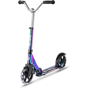 image:imageMicro Scooters  Cruiser LED Childrens Scooter  Handlebar Adjustable  Lightweight  Light Up Wheels  Foldable  612yrs  Boys amp GirlsNeochrome LED Wheels